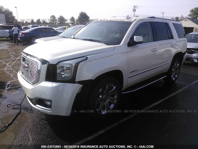 1GKS2CKJ5FR672302 - 2015 GMC YUKON DENALI WHITE photo 2