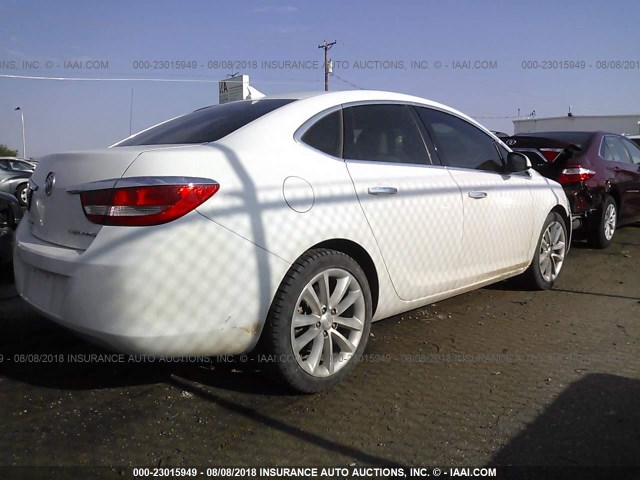 1G4PP5SK6D4198793 - 2013 BUICK VERANO WHITE photo 4