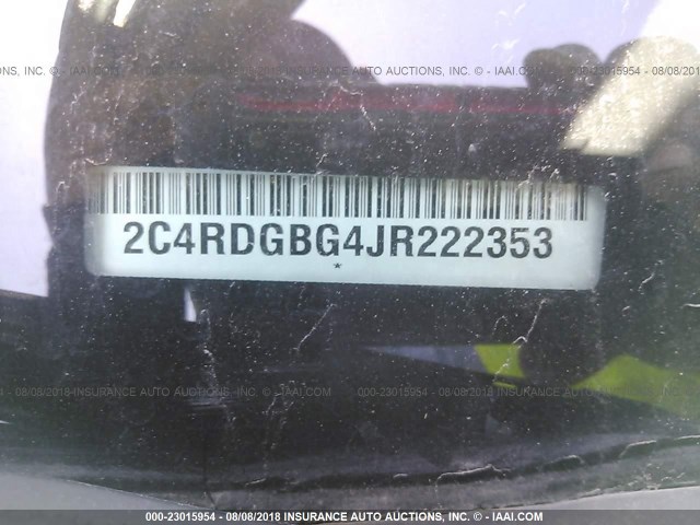 2C4RDGBG4JR222353 - 2018 DODGE GRAND CARAVAN SE BLACK photo 9