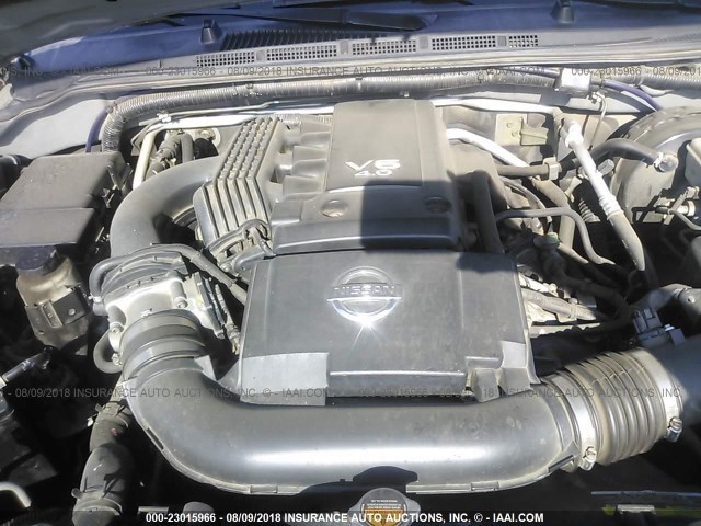 1N6AD0CU2DN745040 - 2013 NISSAN FRONTIER SV/PRO-4X SILVER photo 10