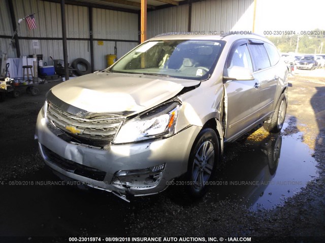 1GNKRHKDXGJ104987 - 2016 CHEVROLET TRAVERSE LT TAN photo 2