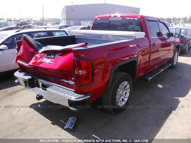 3GTU2UEC8EG225422 - 2014 GMC SIERRA K1500 SLE RED photo 4