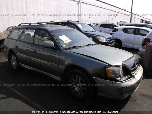 4S3BH686737622975 - 2003 SUBARU LEGACY OUTBACK LIMITED GREEN photo 1