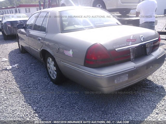 2MEFM75WX4X612278 - 2004 MERCURY GRAND MARQUIS LS BEIGE photo 3