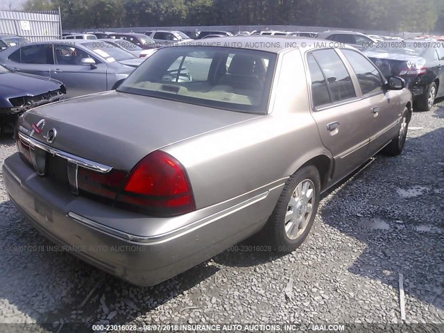 2MEFM75WX4X612278 - 2004 MERCURY GRAND MARQUIS LS BEIGE photo 4