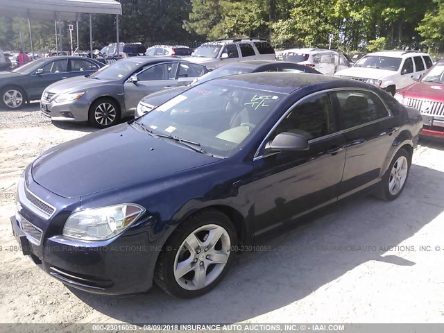 1G1ZA5EB2AF190564 - 2010 CHEVROLET MALIBU LS 深蓝色 照片 2