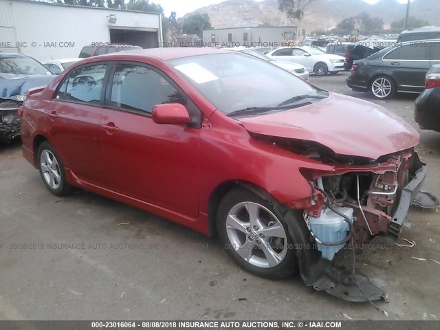 5YFBU4EE4DP203154 - 2013 TOYOTA COROLLA S/LE RED photo 1