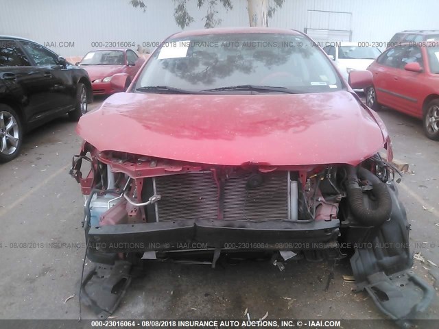 5YFBU4EE4DP203154 - 2013 TOYOTA COROLLA S/LE RED photo 6