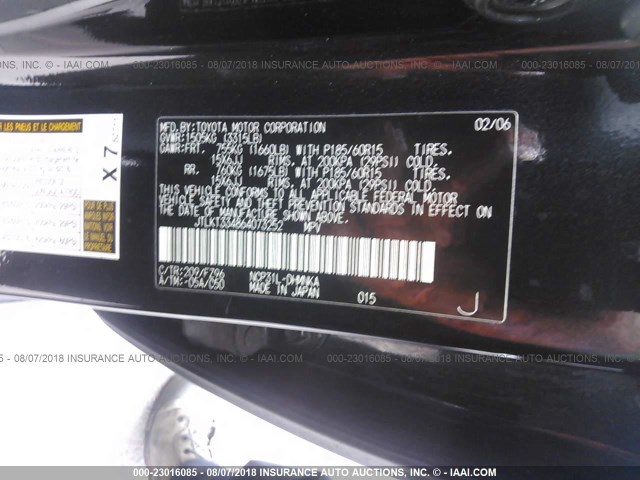 JTLKT334864073252 - 2006 TOYOTA SCION XB Қара фото 9