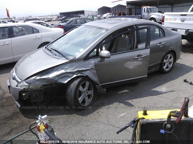 1HGFA16877L041262 - 2007 HONDA CIVIC EX GRAY photo 2