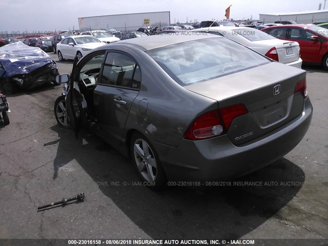 1HGFA16877L041262 - 2007 HONDA CIVIC EX GRAY photo 3