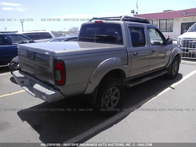 1N6ED27T34C452578 - 2004 NISSAN FRONTIER CREW CAB XE V6 GRAY photo 4