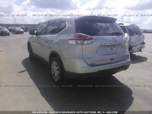 5N1AT2MTXEC827193 - 2014 NISSAN ROGUE S/SL/SV SILVER photo 3