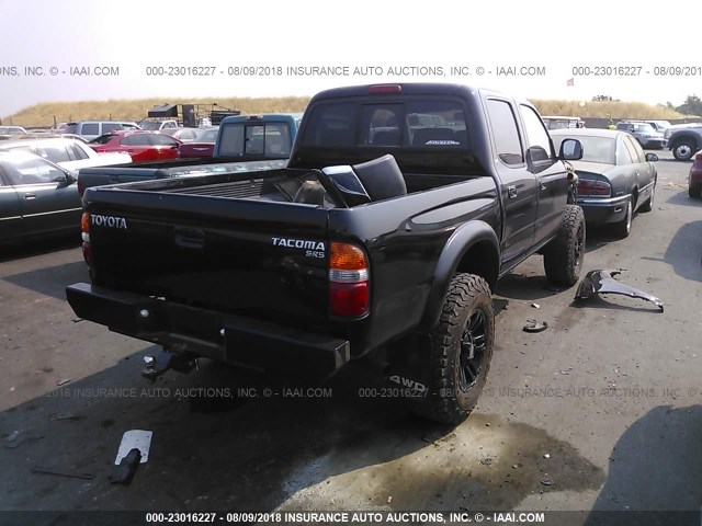 5TEHN72N41Z750377 - 2001 TOYOTA TACOMA DOUBLE CAB 黑色 照片 4