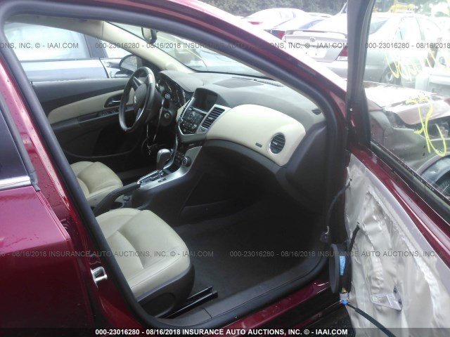 1G1PE5SB2E7470338 - 2014 CHEVROLET CRUZE LT RED photo 5