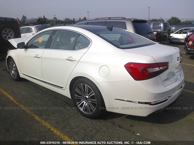 KNALN4D74E5148740 - 2014 KIA CADENZA PREMIUM/LIMITED WHITE photo 3