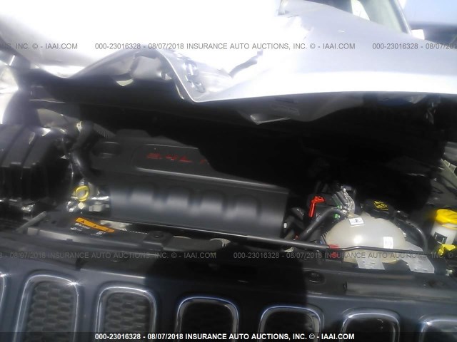ZACCJAAB7HPF30603 - 2017 JEEP RENEGADE SPORT Արծաթագույն լուսանկար 10