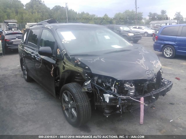 5TDXZ3DC4HS886360 - 2017 TOYOTA SIENNA SE BLACK photo 1