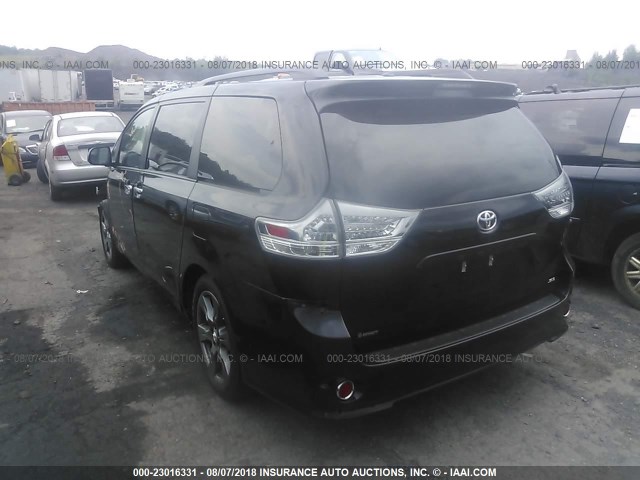 5TDXZ3DC4HS886360 - 2017 TOYOTA SIENNA SE BLACK photo 3