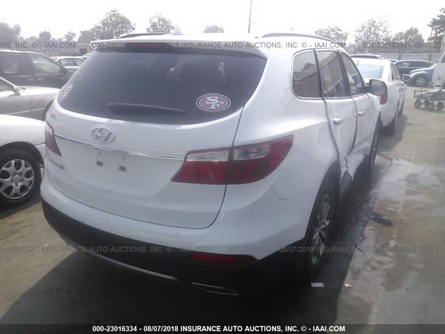 KM8SM4HF3GU153287 - 2016 HYUNDAI SANTA FE SE WHITE photo 4