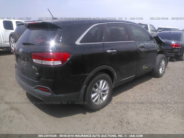 5XYPG4A36GG186030 - 2016 KIA SORENTO LX/L BLACK photo 4