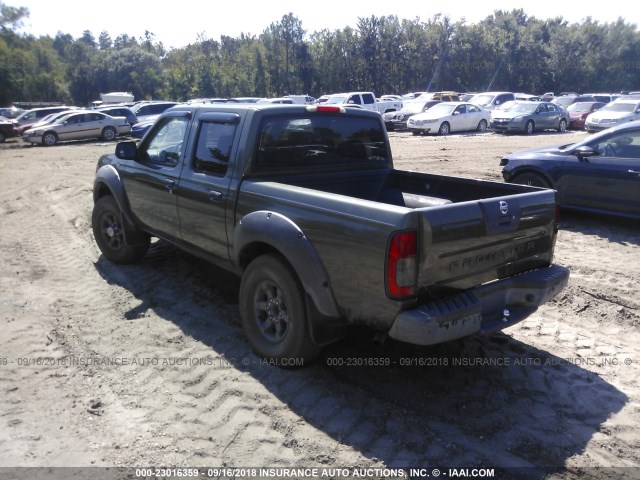 1N6ED27T33C427811 - 2003 NISSAN FRONTIER CREW CAB XE/CREW CAB SE GREEN photo 3