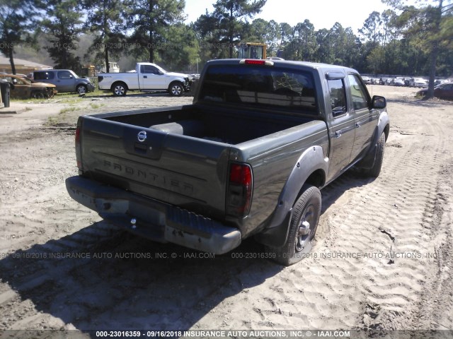 1N6ED27T33C427811 - 2003 NISSAN FRONTIER CREW CAB XE/CREW CAB SE GREEN photo 4