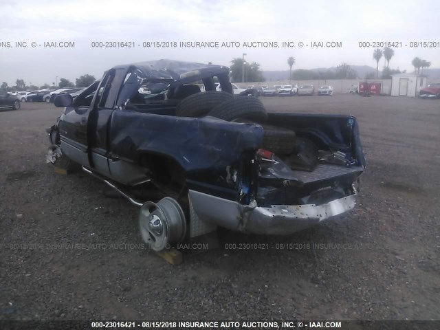 1B7HF13Z91J240516 - 2001 DODGE RAM 1500 BLUE photo 3