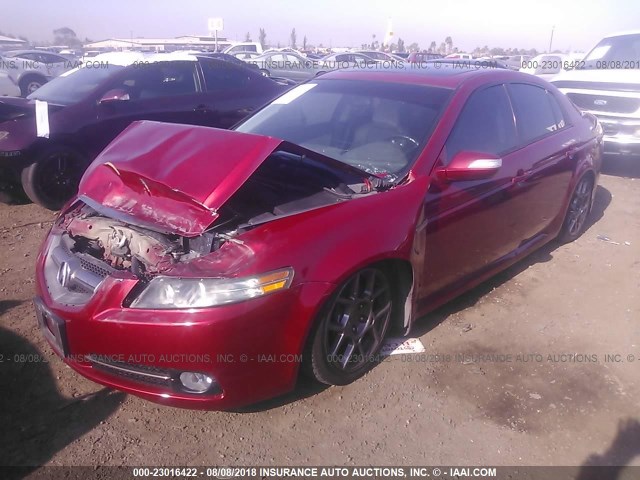 19UUA76507A009121 - 2007 ACURA TL TYPE S RED photo 2