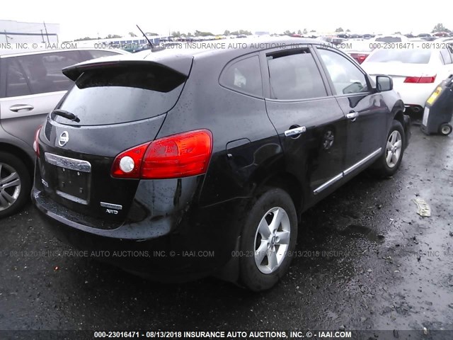 JN8AS5MV3DW151407 - 2013 NISSAN ROGUE S/SV BLACK photo 4