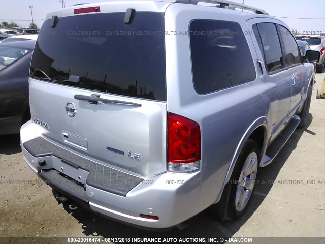 5N1BA08C79N604208 - 2009 NISSAN ARMADA SE/LE SILVER photo 4