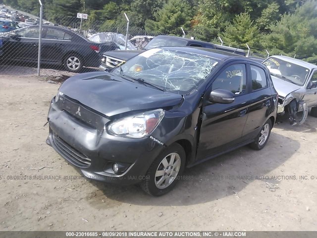 ML32A4HJ0FH007652 - 2015 MITSUBISHI MIRAGE ES GRAY photo 2