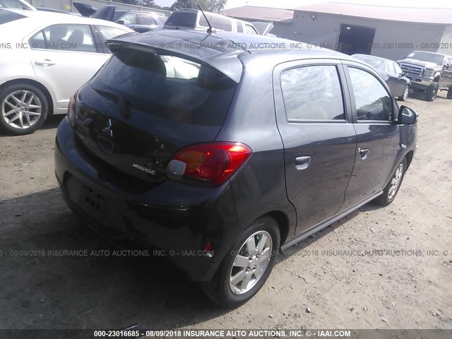 ML32A4HJ0FH007652 - 2015 MITSUBISHI MIRAGE ES GRAY photo 4