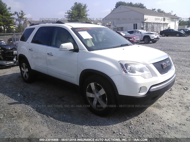 1GKKVRED4CJ181813 - 2012 GMC ACADIA SLT-1 WHITE photo 1