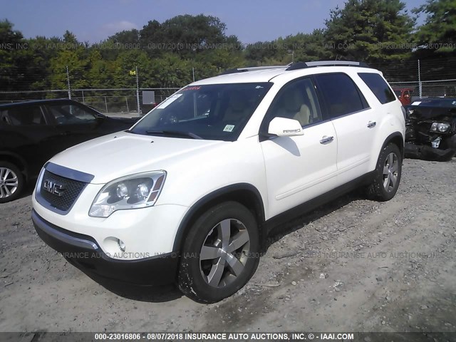 1GKKVRED4CJ181813 - 2012 GMC ACADIA SLT-1 WHITE photo 2