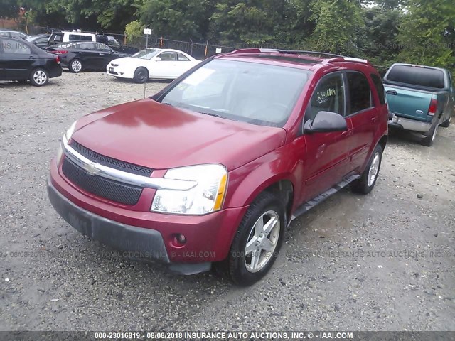 2CNDL63F956015960 - 2005 CHEVROLET EQUINOX LT RED photo 2