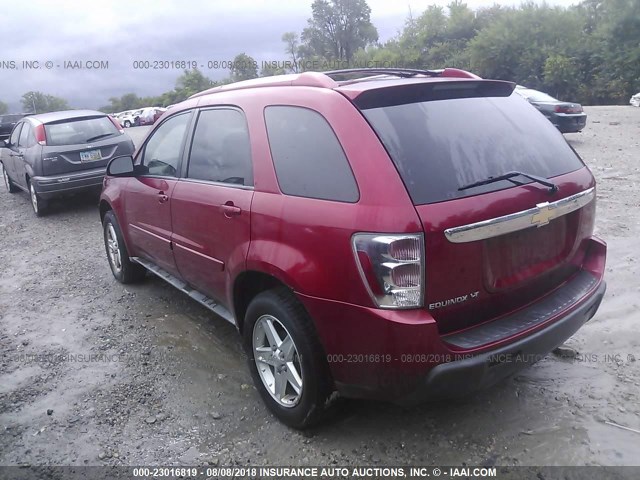 2CNDL63F956015960 - 2005 CHEVROLET EQUINOX LT RED photo 3