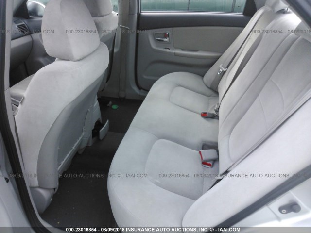 KNAFE121885507344 - 2008 KIA SPECTRA EX/LX/SX SILVER photo 8