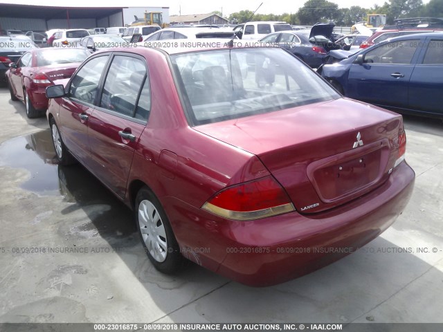 JA3AJ26E26U062225 - 2006 MITSUBISHI LANCER ES RED photo 3