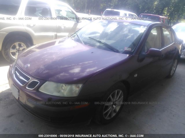 YS3FB49S741022165 - 2004 SAAB 9-3 LINEAR MAROON photo 2