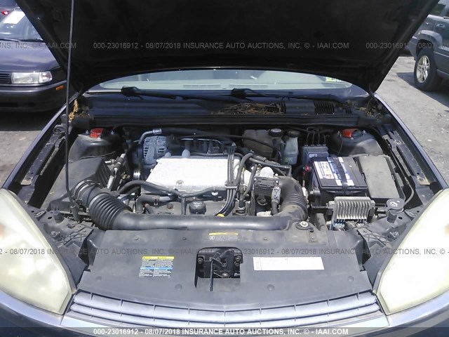 1G1ZT52875F164860 - 2005 CHEVROLET MALIBU LS BLACK photo 10