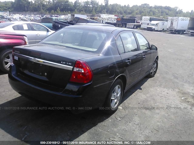 1G1ZT52875F164860 - 2005 CHEVROLET MALIBU LS BLACK photo 4