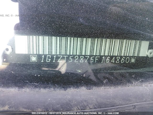 1G1ZT52875F164860 - 2005 CHEVROLET MALIBU LS BLACK photo 9