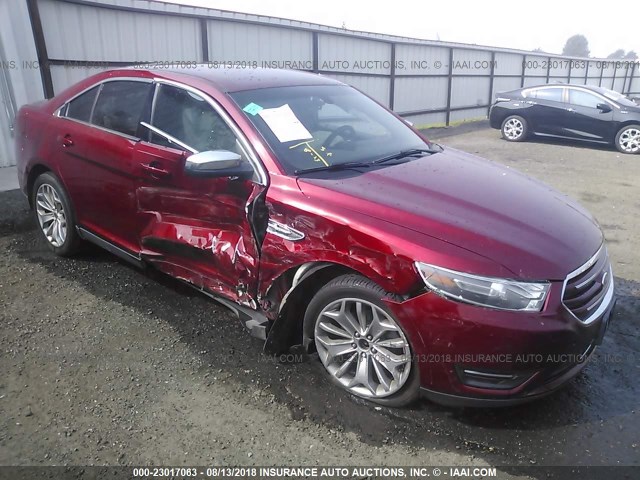 1FAHP2F82EG166838 - 2014 FORD TAURUS LIMITED RED photo 1