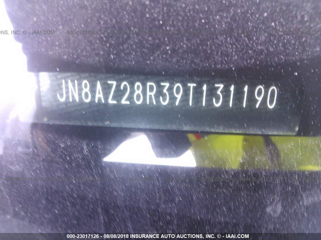 JN8AZ28R39T131190 - 2009 NISSAN CUBE S/SL GRAY photo 9