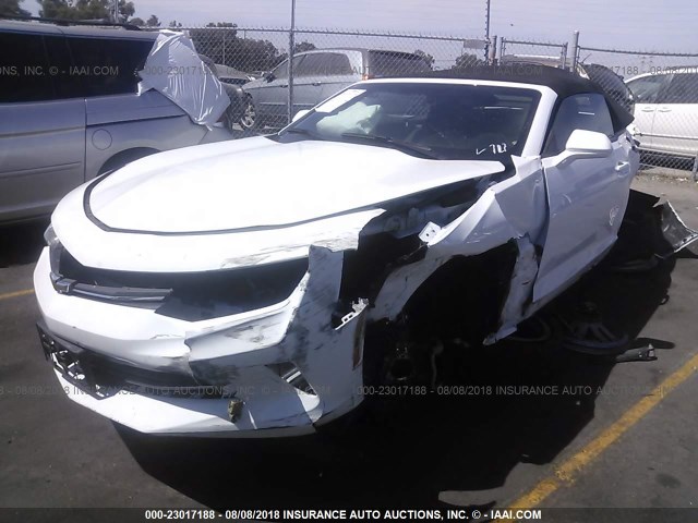 1G1FB3DS3G0171751 - 2016 CHEVROLET CAMARO LT WHITE photo 2