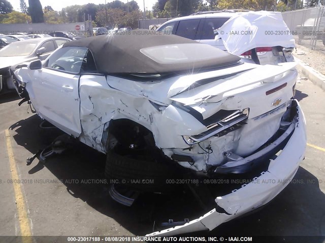 1G1FB3DS3G0171751 - 2016 CHEVROLET CAMARO LT 白色 照片 3