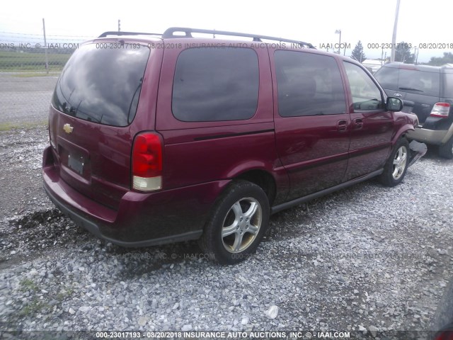 1GNDV23L25D261464 - 2005 CHEVROLET UPLANDER LS RED photo 4