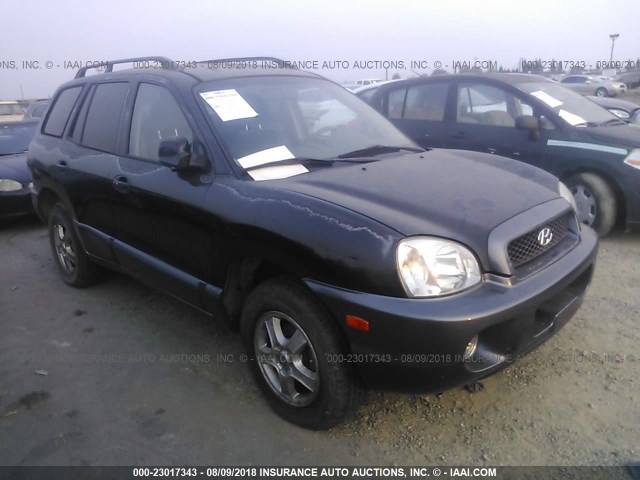 KM8SC13D72U243185 - 2002 HYUNDAI SANTA FE BLACK photo 1