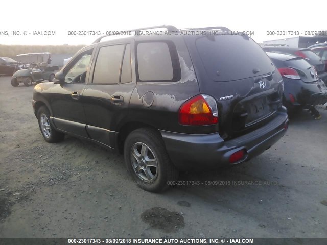 KM8SC13D72U243185 - 2002 HYUNDAI SANTA FE BLACK photo 3